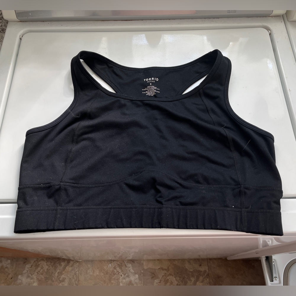 Torrid Black Sports Bra Size 3 Plus Size 3XL Comfy Workout Gear Athleisure